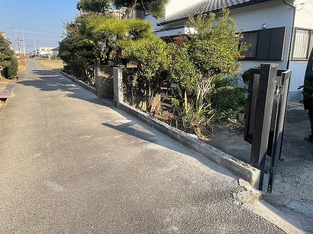 ブロック塀　解体